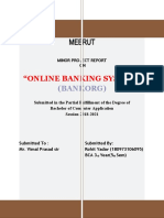 Pt. Deen Dayal Upadhyay Management College Meerut: "Online Banking System"