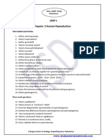 Class 12 Biology Zoology EM Chapter 2. Human Reproduction Question Bank by Rana Sakthi Durga, Puducherry.