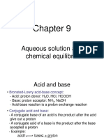 Aqueous Solution and Chemical Equilibria