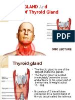 Thyroid Gland An Diseases of Thyroid D Gland: Omc Lecture