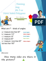 COT MATH 5 Visualizing, Naming and Describing Polygons With 5 or More Sided Polygons by SIR RAY L. MARASIGAN