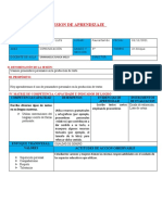 SESION DE APRENDIZAJE DE PRONOMBRES PERSONALES 4° Profesor Erasmo