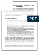 Document Maintenance in Pharmaceutical Industry: General Requirement