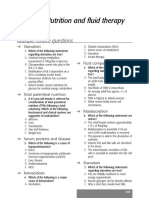 Nutrition and Fluid Therapy: Multiple Choice Questions