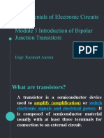 ECE 027 - Module 3 - Introduction of Bipolar Junction Transistors (BJT)