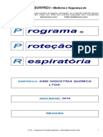 PPR 2018 Programa de Proteção Respiratória - KMS Idústria Química Ltda