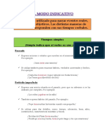 Modo Indicativo - Tiempos Verbales