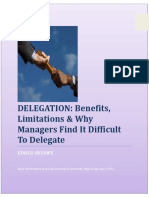 Delegation Benefits Limitations and Why