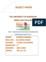 Project Paper: The University of Burdwan Amex Law College