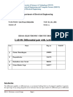 LAB 08 Differential Pair With Active Load: ' Department of Electrical Engineering