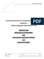 Training Document For Comprehensive Automation Solutions Totally Integrated Automation (T I A)