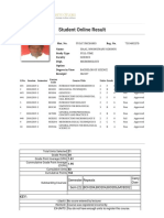 Student Online Result: Mat. No. Reg. No. Name: Study Type Faculty Dept. Option Degree in View Receipt#