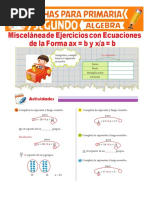 Repaso de Ecuaciones Con Multiplicación y División para Segundo de Primaria