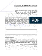 Acto de Levantamiento de Embargo Retentivo - Rafelito Richardson