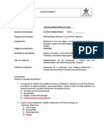 Cuestionario Bioseguridad Aplicada A La Estetica y Belleza Dayana Morales