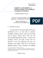 MOVEMENT LAWYERING: A SOCIAL INNOVATION TO ACHIEVE CLIMATE JUSTICE by Josephine Balzac-Arroyo