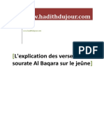 L Explication Des Versets de La Sourate Al Baqara Sur Le Jeune