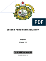 Revised Summative Test Based On TOS English 11 2021