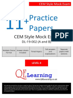 Practice Papers: CEM Style Mock Exam