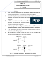 Unit - V Procedure and Macro: (12 - Marks)