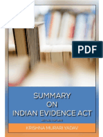 Summary of Indian Evidence Act (For Students)