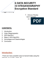 Enhancing Data Security Using Video Steganography (Advanced Encryption Standard Algorithm)