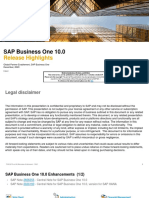 SAP Business One 10.0 Highlights