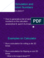 7.1 Simulation and Random Numbers: - What Is A Simulation?