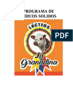 Programa de Manejo y Disposicion de Residuos Solidos