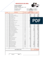 Presupuesto de Obra SRA YULY