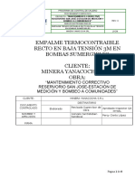 Procedimiento de Empalme Termocontraible 3m Bomba Sumergible