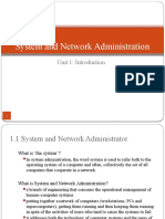 Chapter One Introduction To System Network Administration