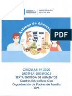 Circular 49-2020 Sexta Entrega de Alimentos