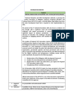 Information Briefer Subject/Outline Content Supporting Innovation in Philippine Tvet System (Siptvets) Project