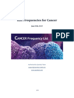 Rife Frequenciesfor Cancer