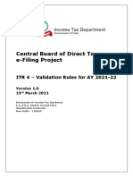 CBDT - E-Filing - ITR 4 - Validation Rules - V 1.0