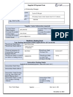 New Supplier E-Payment Form