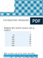 Estimating Demand: Using Regression Method