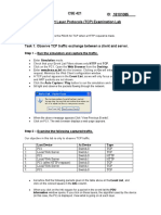 CSE 421 ID: 18101085 Transport Layer Protocols (TCP) Examination Lab