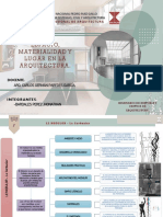 Espacio, Materialidad y Lugar en La Arquitectura.