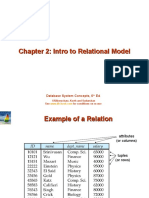 Chapter 2: Intro To Relational Model