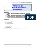 Training On Asean Toolboxes Assignment: Objectives