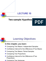 Two-Sample Hypothesis Tests