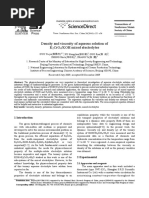 Density and Viscosity of Aqueous Solution of K Cro /koh Mixed Electrolytes