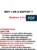 Why I Am A Baptist