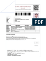 Admit Card 2019-20 Odd-Sem