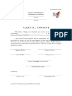 Palaro 2009 Parental Consent Form