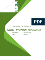 Bus2113 - Operations Management: Prepared For: Mr. Fun Luen Lok