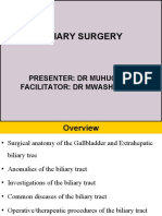 Biliary Surgery: Presenter: DR Muhuga JR Facilitator: DR Mwashambwa