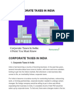 Corporate Taxes in India